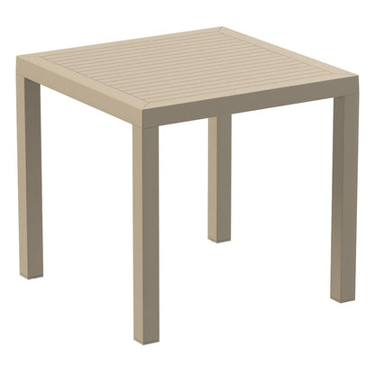 Air Square Dining Set with 4 Chairs Taupe
