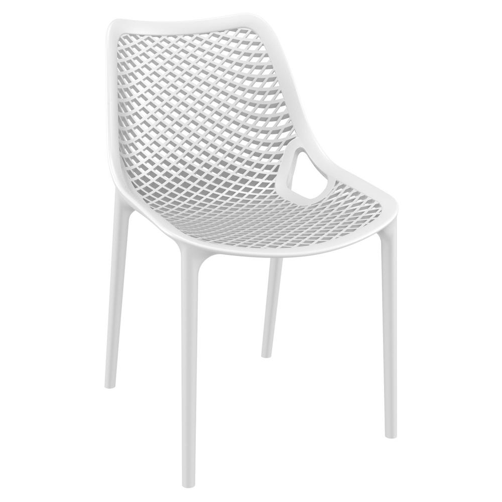 Air Square Dining Set with 4 Chairs White