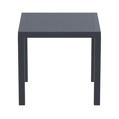 Resin Square Dining Table, Dark Gray, Belen Kox