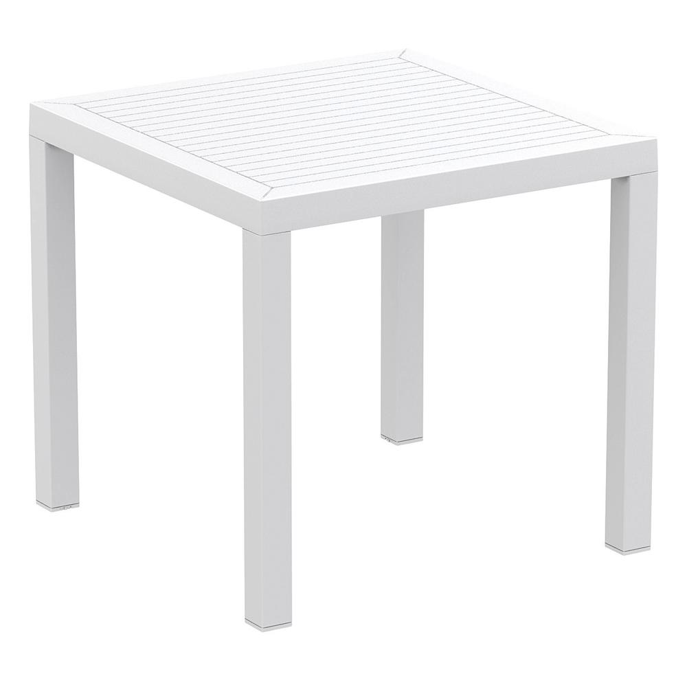 Resin Square Dining Table, White, Belen Kox
