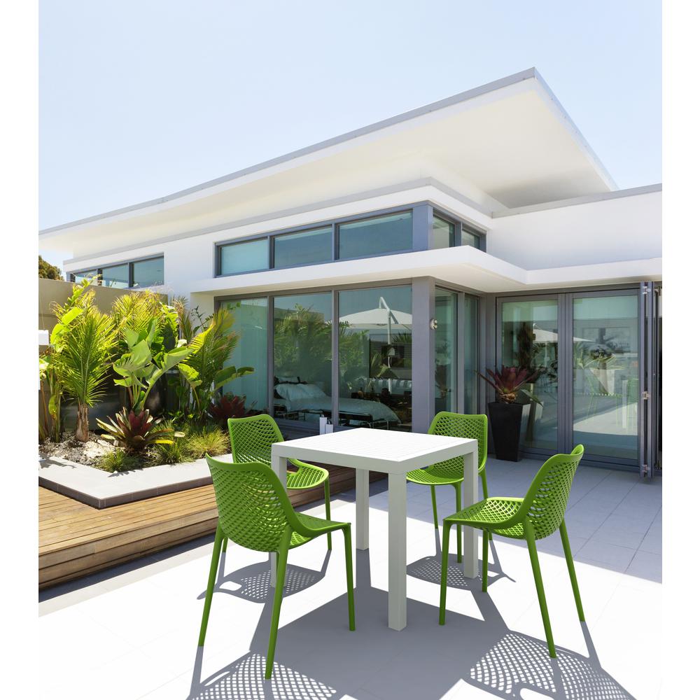 Resin Square Dining Table, White, Belen Kox