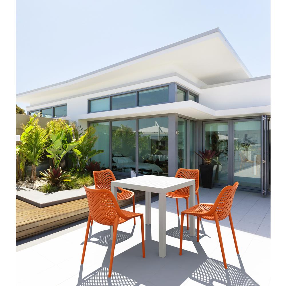 Resin Square Dining Table, White, Belen Kox