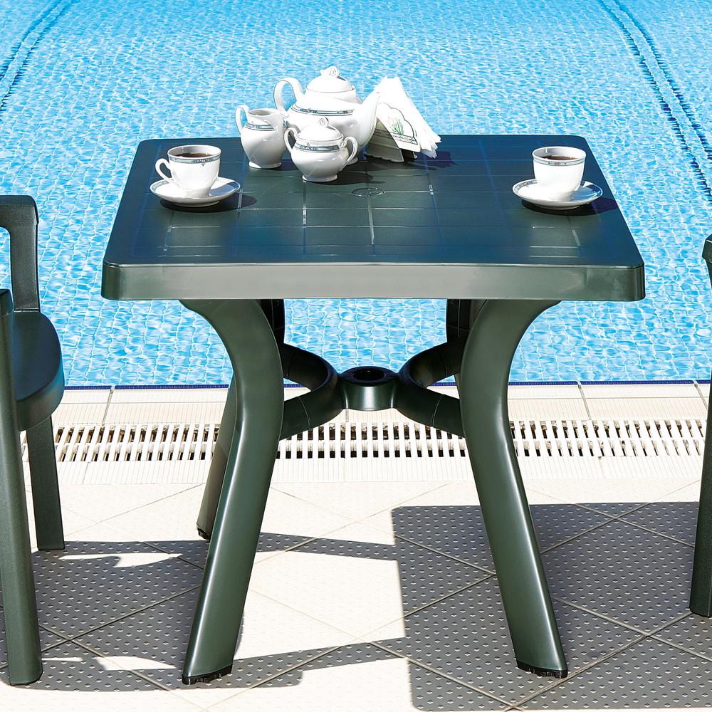 Resin Square Dining Table, Green, Belen Kox