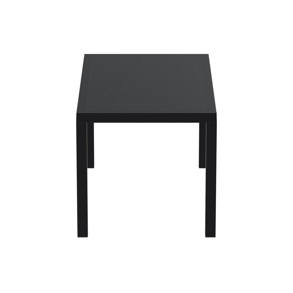 Ares Resin Rectangle Dining Table Black 55 inch