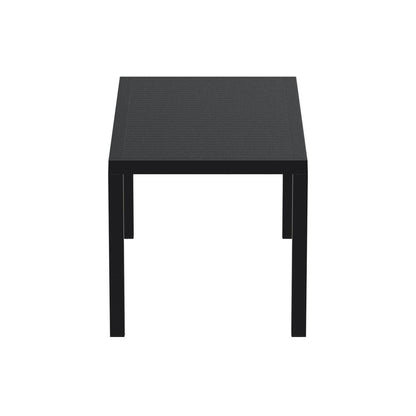 Ares Resin Rectangle Dining Table Black 55 inch