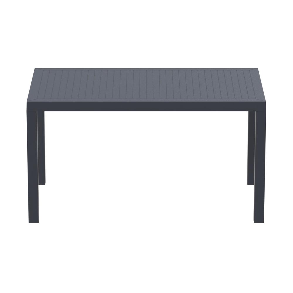 Resin Rectangle Dining Table, Dark Gray, Belen Kox
