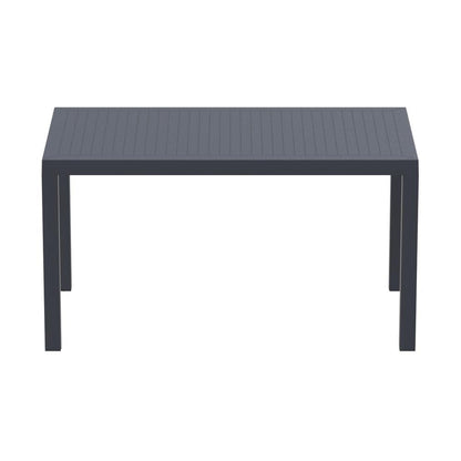Resin Rectangle Dining Table, Dark Gray, Belen Kox