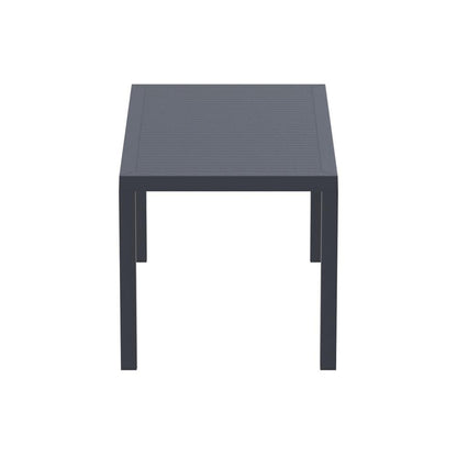 Resin Rectangle Dining Table, Dark Gray, Belen Kox