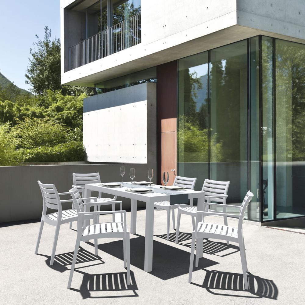 Resin Rectangle Dining Table, White, Belen Kox