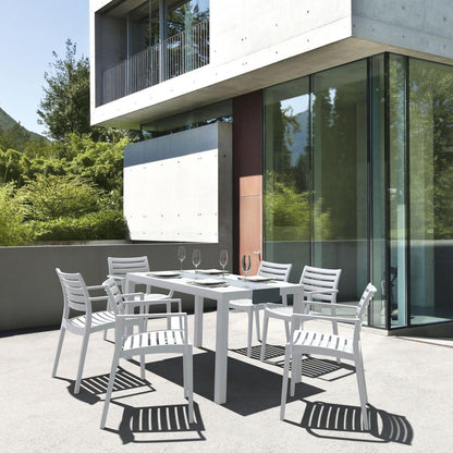 Resin Rectangle Dining Table, White, Belen Kox