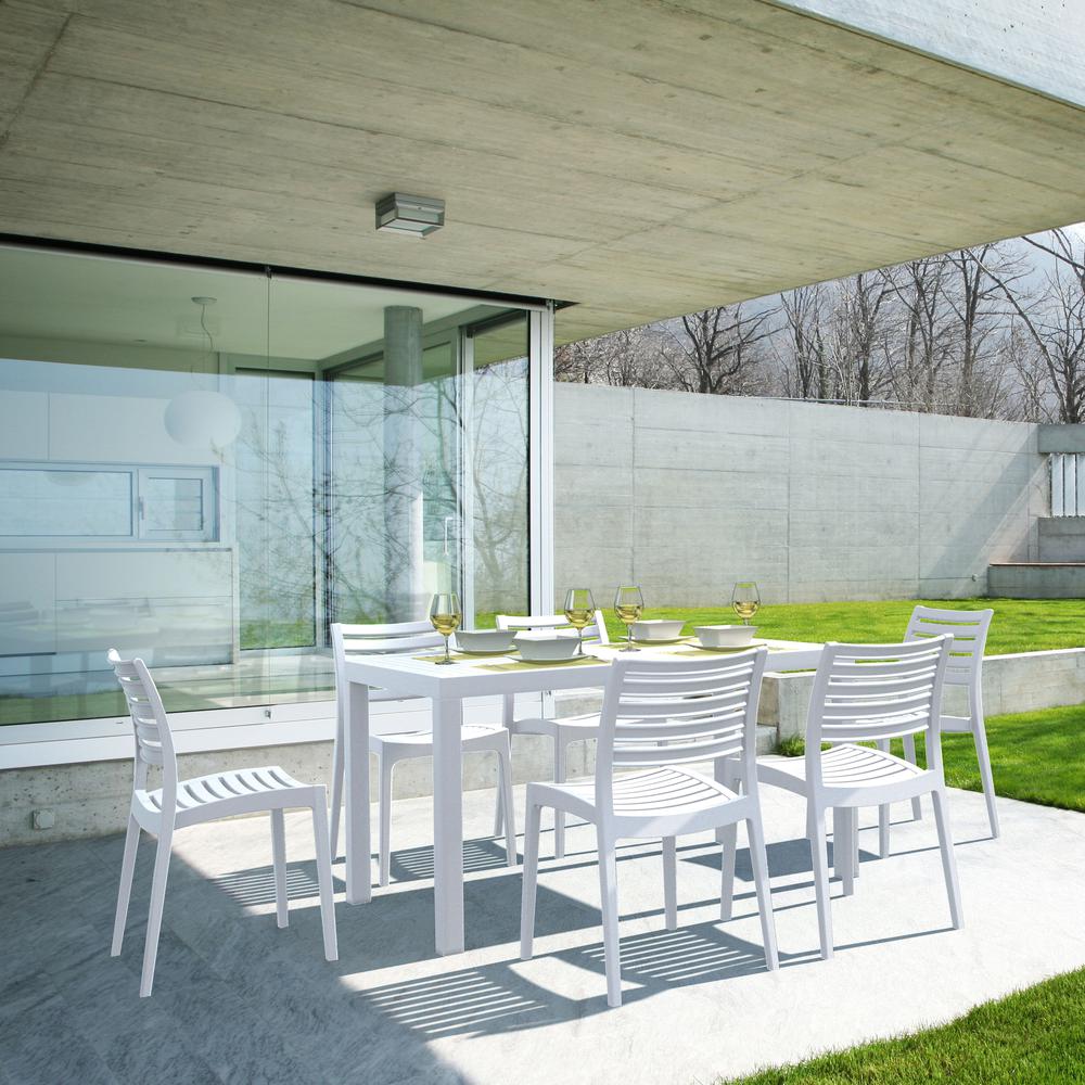 Resin Rectangle Dining Table, White, Belen Kox