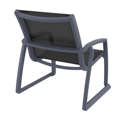 Pacific Club Arm Chair Dark Gray Frame Black Sling