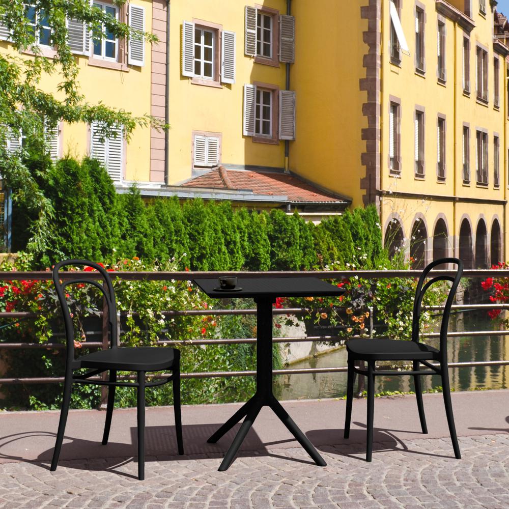Marie Bistro Set 3 Piece Black