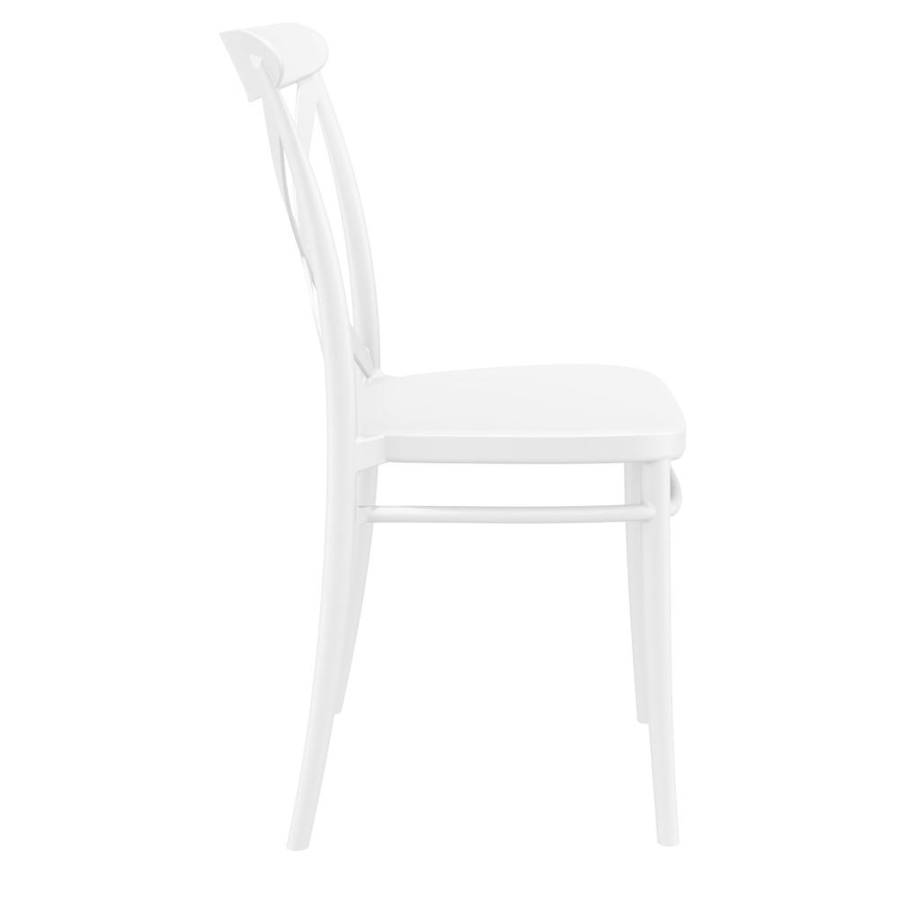 Cross Resin Outdoor Chair White, Set of 2