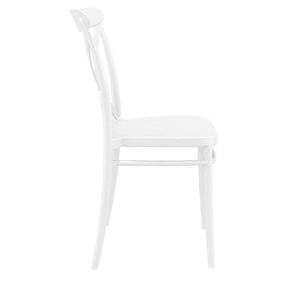 Cross Resin Outdoor Chair White, Set of 2