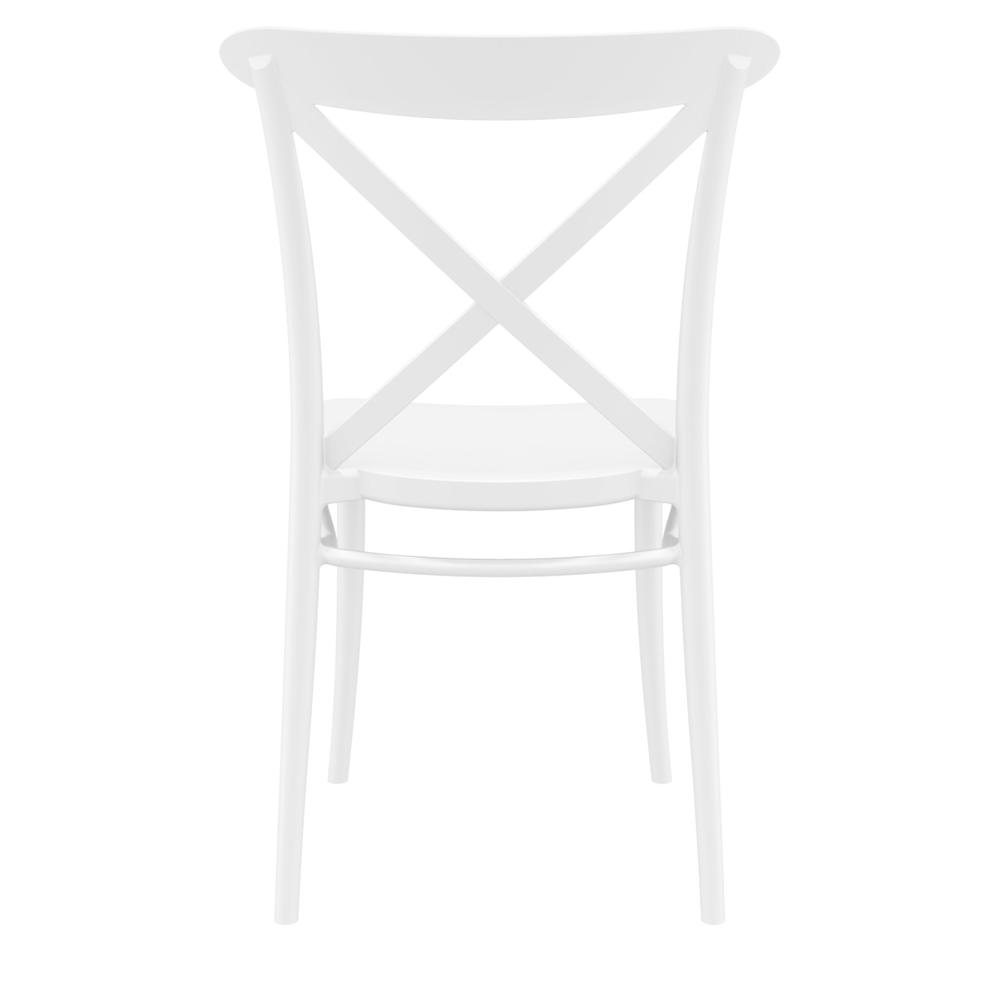 Cross Resin Outdoor Chair White, Set of 2