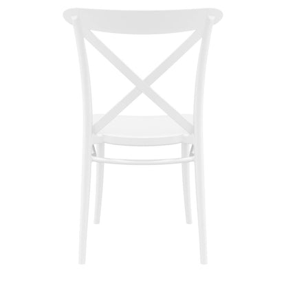 Cross Resin Outdoor Chair White, Set of 2