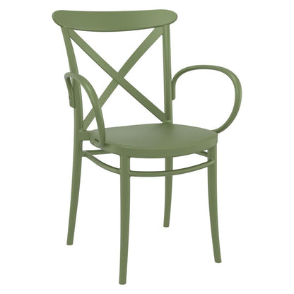 Cross XL Patio Dining Set with 4 Chairs Olive Green