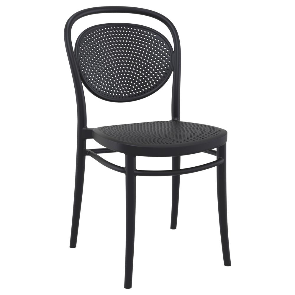 Marcel Resin Outdoor Chair Black, Set of 2