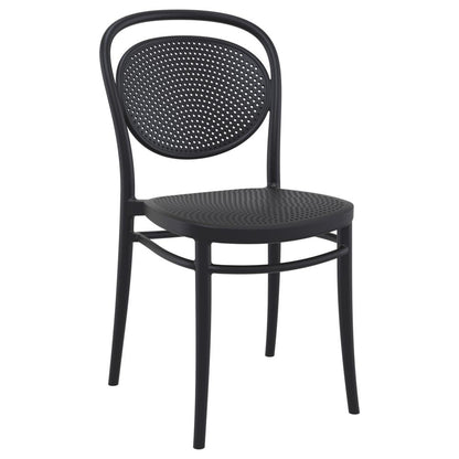 Marcel Resin Outdoor Chair Black, Set of 2