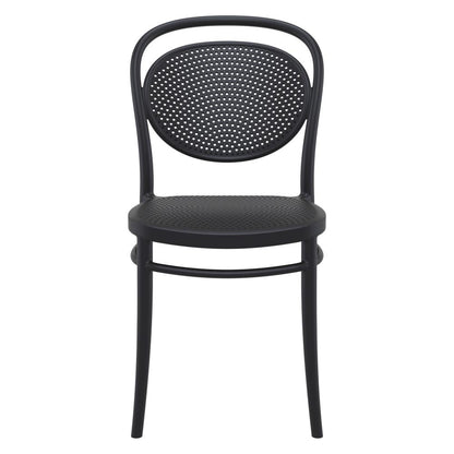 Marcel Resin Outdoor Chair Black, Set of 2