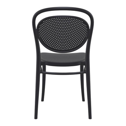 Marcel Resin Outdoor Chair Black, Set of 2