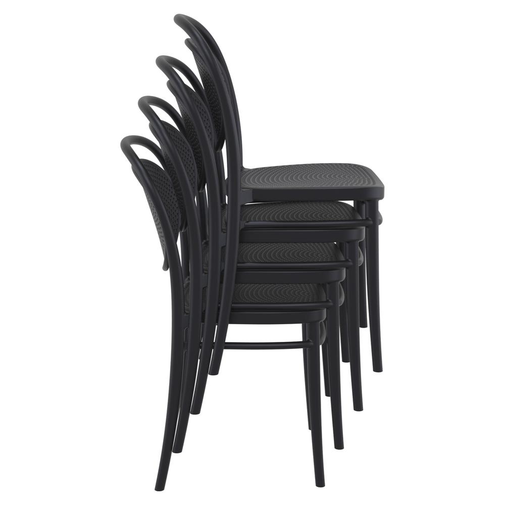 Marcel Resin Outdoor Chair Black, Set of 2