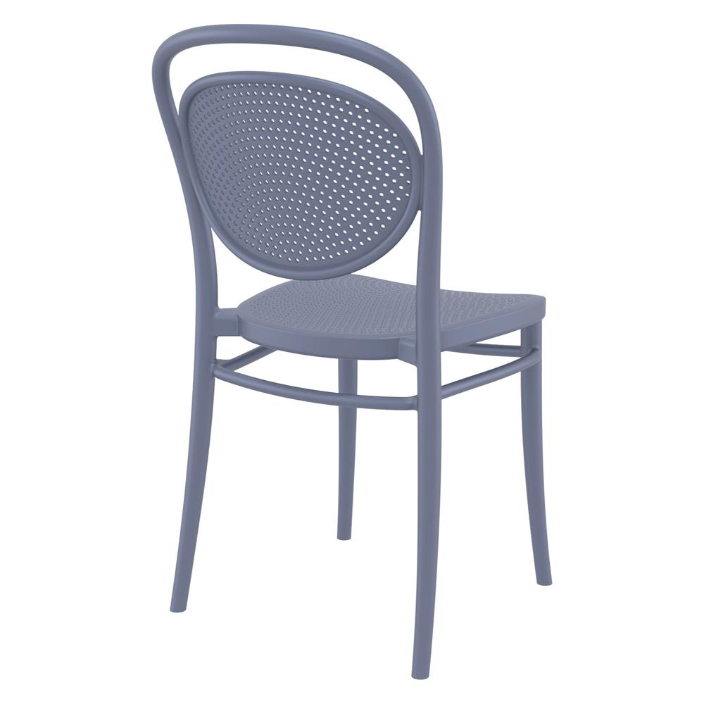 Marcel Resin Outdoor Chair Dark Gray, Set of 2
