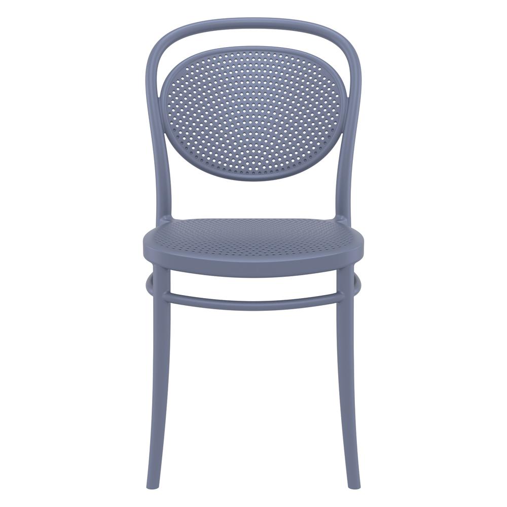 Marcel Resin Outdoor Chair Dark Gray, Set of 2