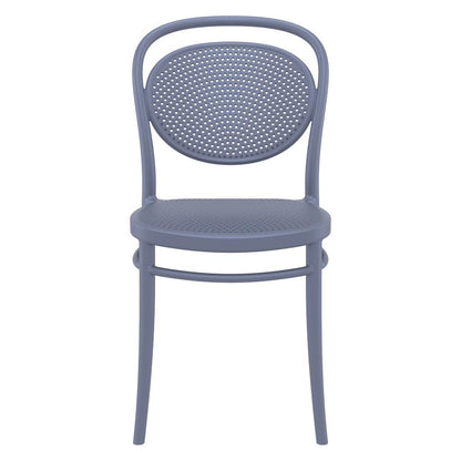 Marcel Resin Outdoor Chair Dark Gray, Set of 2