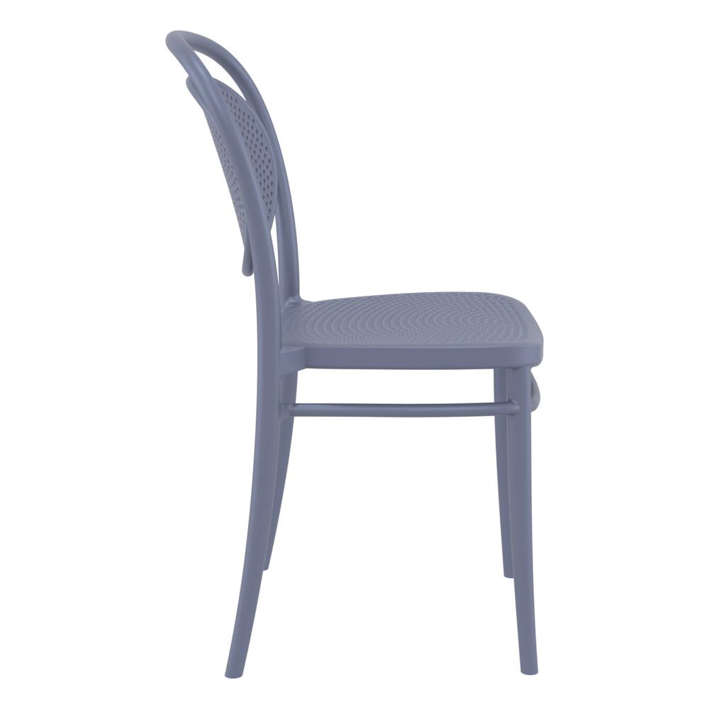 Marcel Resin Outdoor Chair Dark Gray, Set of 2