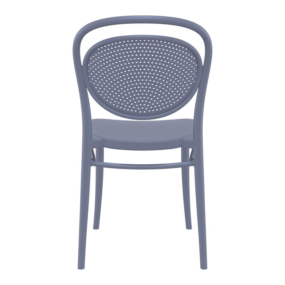Marcel Resin Outdoor Chair Dark Gray, Set of 2