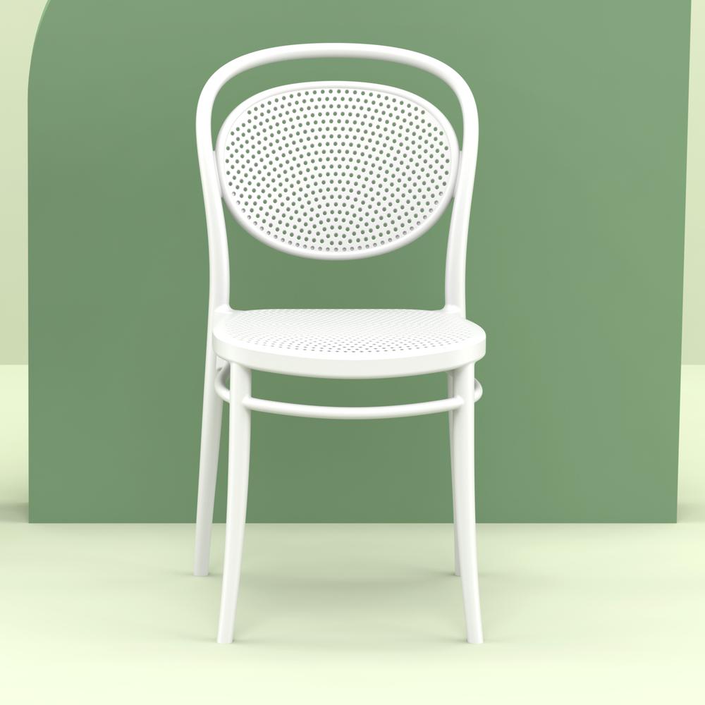 Marcel Resin Outdoor Chair White, Set of 2
