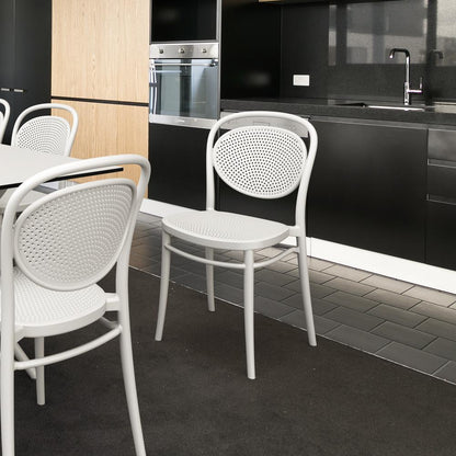 Marcel Resin Outdoor Chair White, Set of 2
