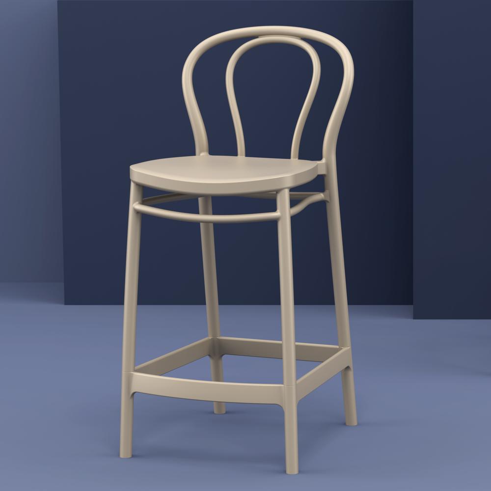 Victor Counter Stool Taupe, Set of 2