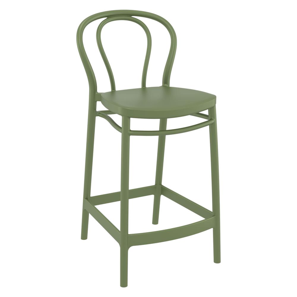 Victor Counter Stool Olive Green, Set of 2