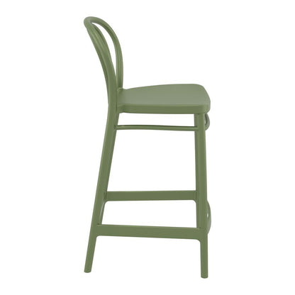 Victor Counter Stool Olive Green, Set of 2