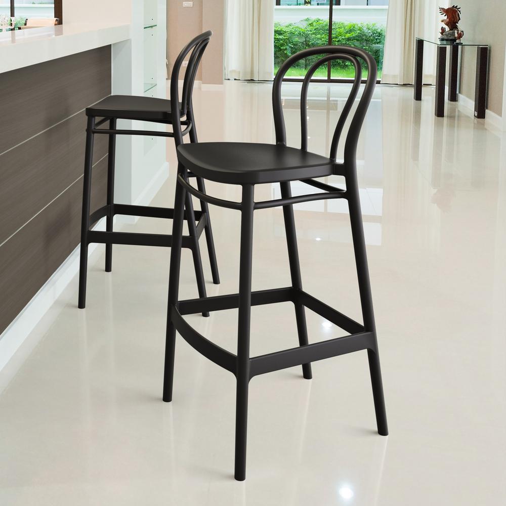 Victor Bar Stool Black, Set of 2