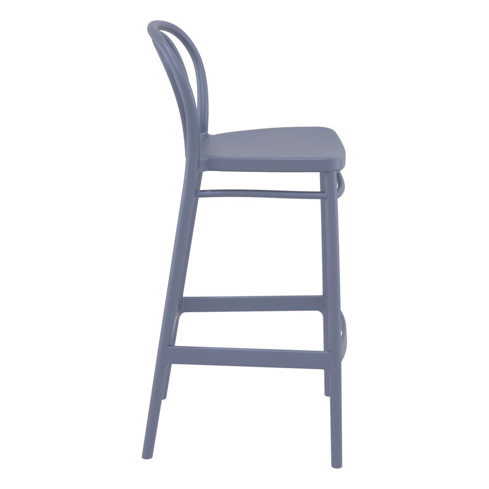 Victor Bar Stool Dark Gray, Set of 2