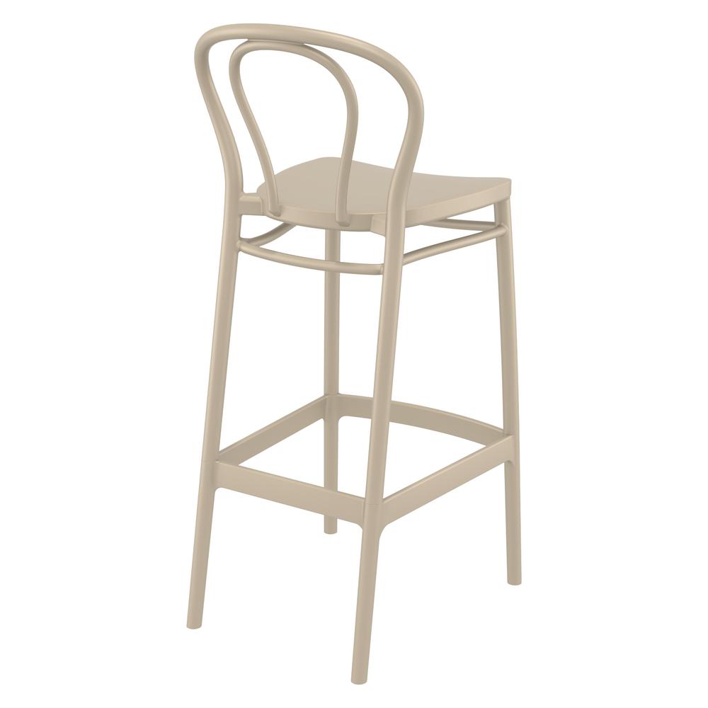Victor Bar Stool Taupe, Set of 2
