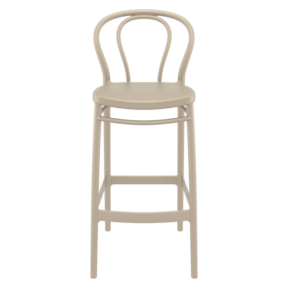 Victor Bar Stool Taupe, Set of 2