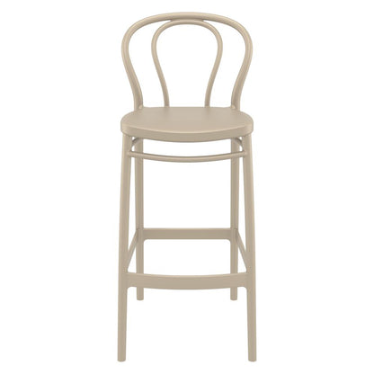 Victor Bar Stool Taupe, Set of 2