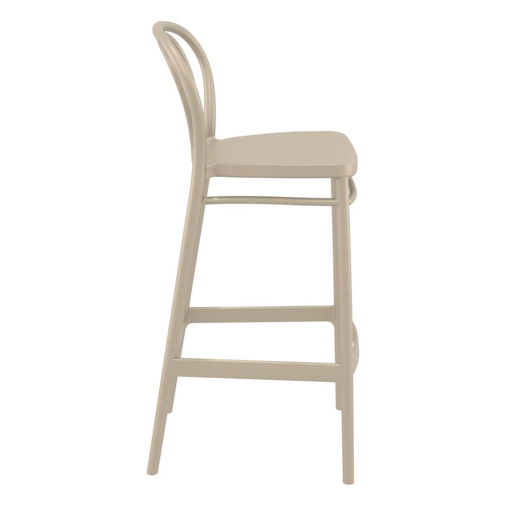 Victor Bar Stool Taupe, Set of 2