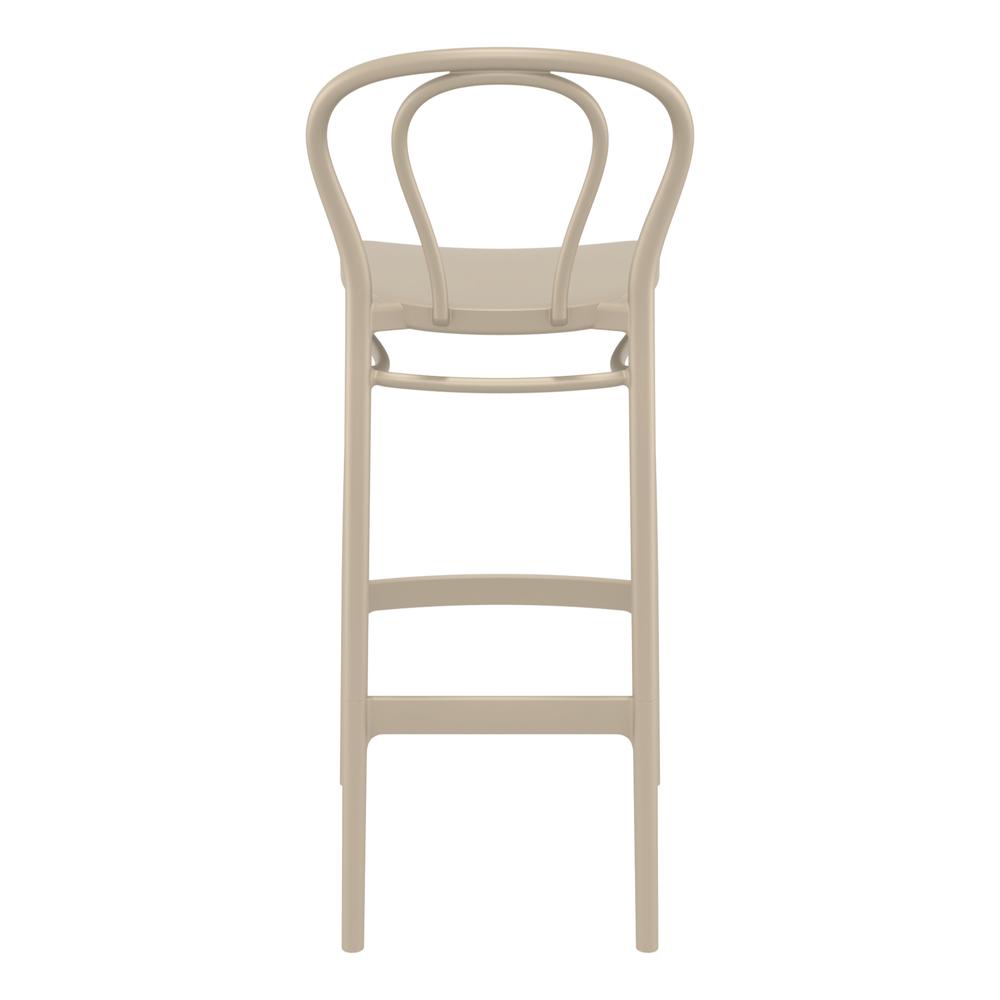 Victor Bar Stool Taupe, Set of 2