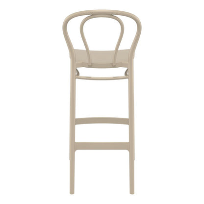 Victor Bar Stool Taupe, Set of 2