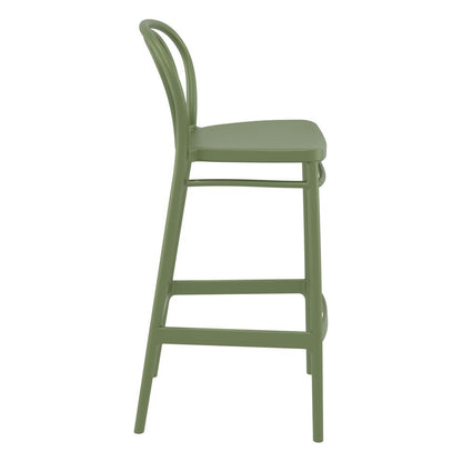 Victor Bar Stool Olive Green, Set of 2