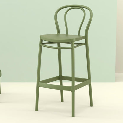 Victor Bar Stool Olive Green, Set of 2