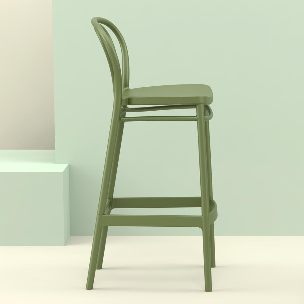Victor Bar Stool Olive Green, Set of 2