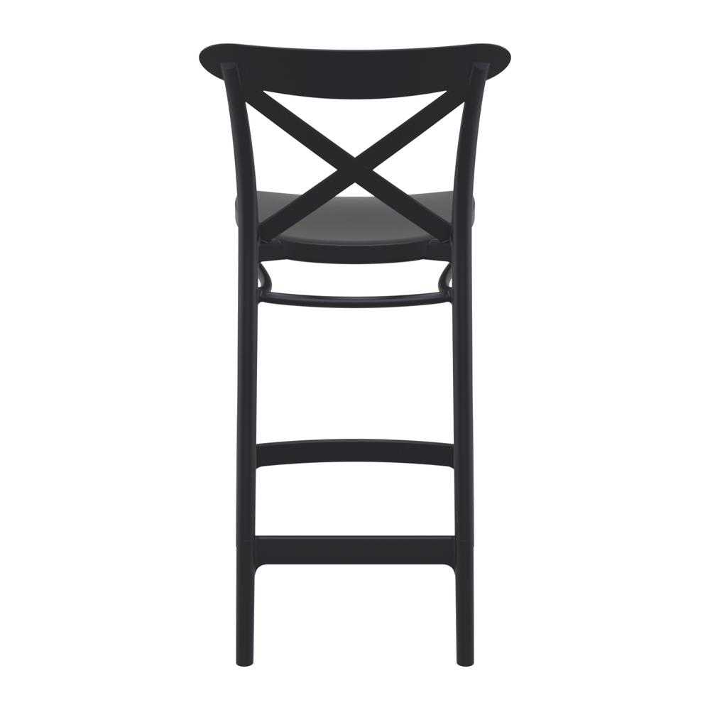 Cross Counter Stool Black, Set of 2