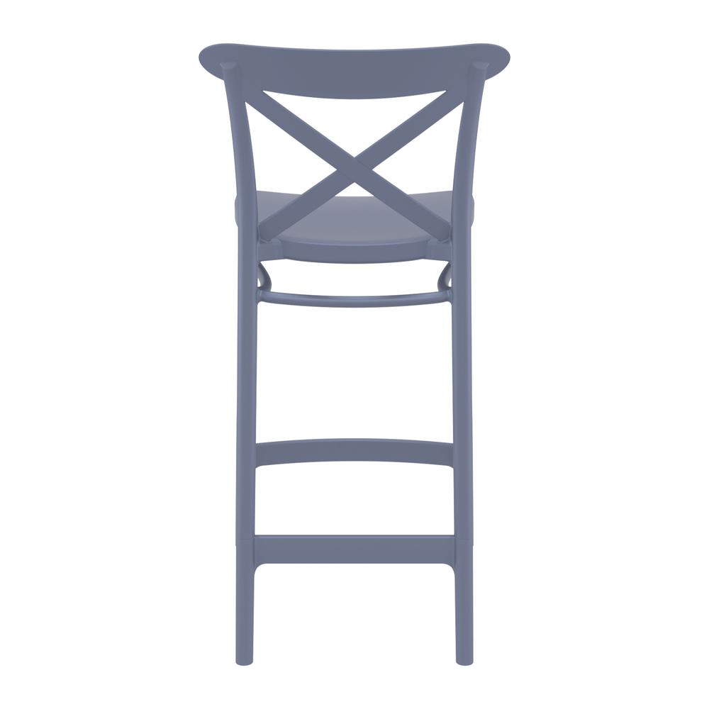 Cross Counter Stool Dark Gray, Set of 2